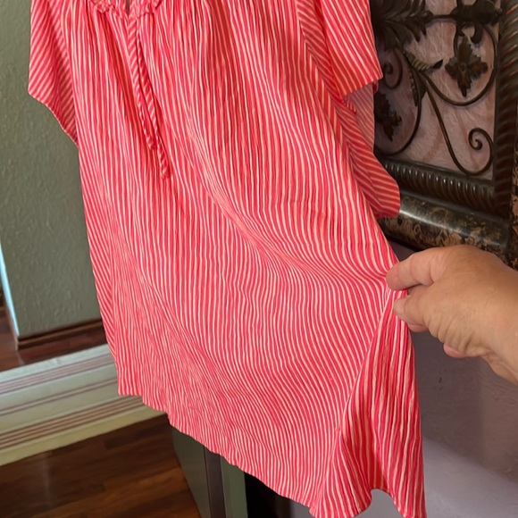 Torrid Top Red Striped Cap Sleeve NWOT Sz 5 - Picture 5 of 13